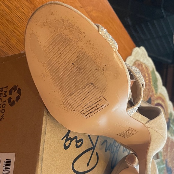 London Rag Rhinestone Heels zip back - Picture 3 of 6